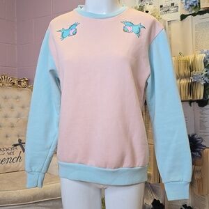 Cakeworthy Vault Cinderella Crewneck Sweatshirt SM Pink&Blue